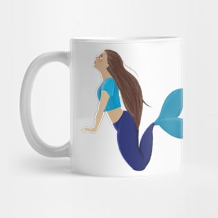 Blue and Navy Mermaid Mug